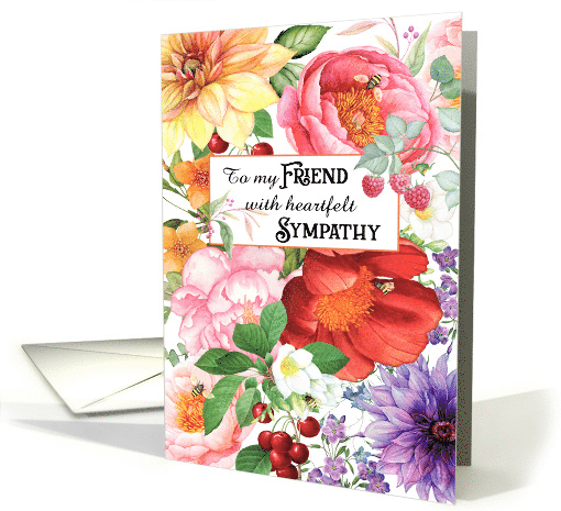 To a Friend Sympathy and Love with hand painted... (1636422)