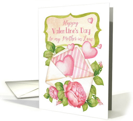 Mother in Law Valentine's Day Hearts Float from Envelope... (1722472)