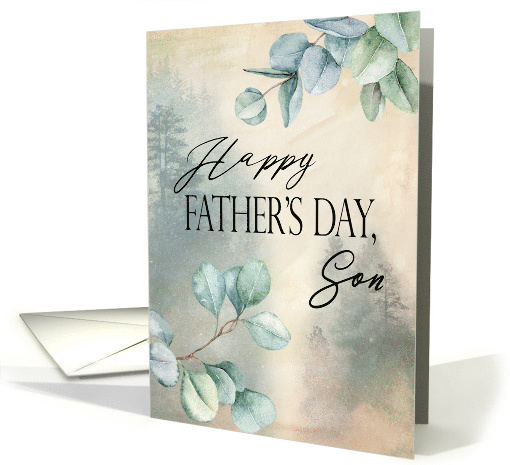 Father's Day for Son with green & brown forest background... (1773922)