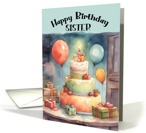 Sister Birthday Party with Whimsical Cake, Balloons,... (1796504)