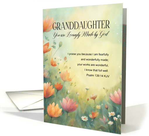 Granddaughter Birthday Lovingly Made by God Flowers with... (1798504)