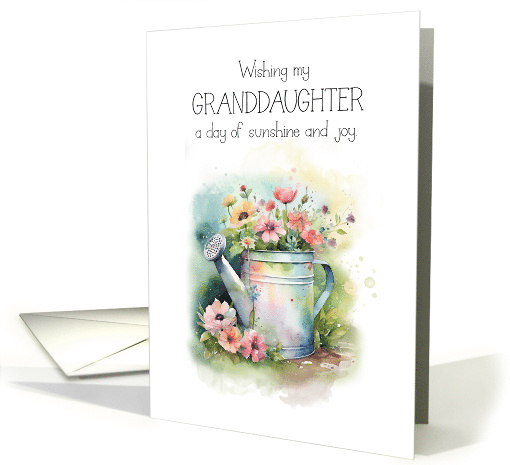 Birthday for Granddaughter Watering Can with Flowers... (1828598)