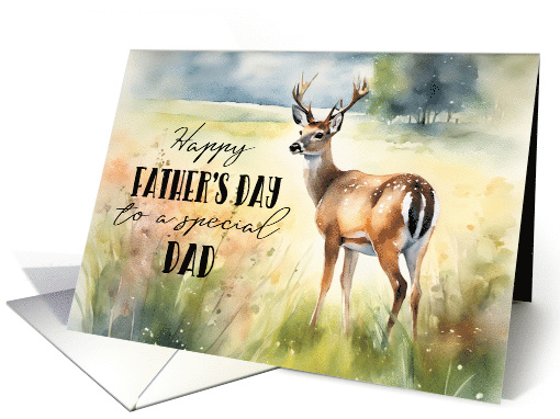 Father's Day for a Special Dad with Deer in a Meadow card (1845054)