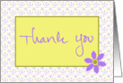 Mustard and Lavender Thank You Card