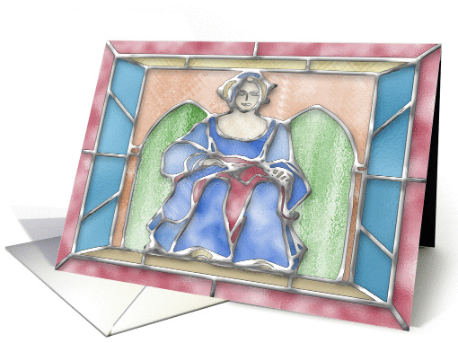 Stained Glass Woman card (75975)