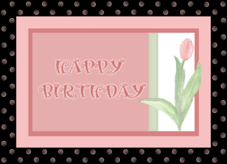 Tulip Birthday Card