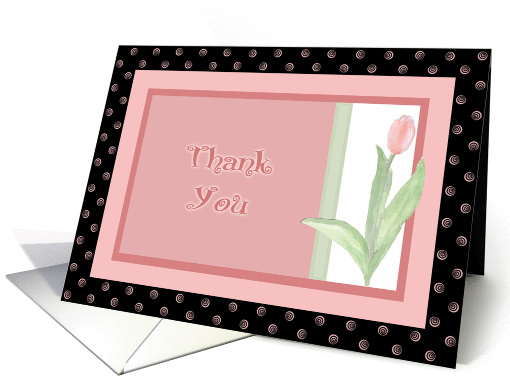 Pink Tulip Thank You Note card (76294)