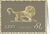 Leo Birthday Card