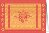 Sun with Glyphs card