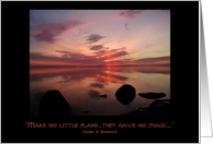 "Make No Little Plans" card