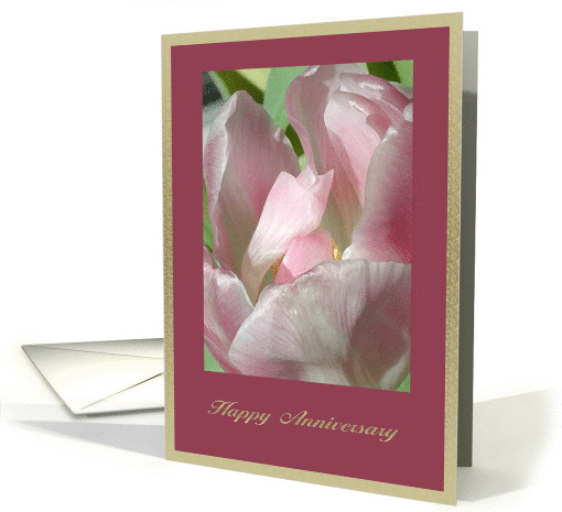 Pink Tulip Anniversary card (79302)