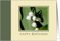 Lily Of The Valley Birthday Card
