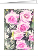 Happy Anniversary, Cascading Roses Painting Card