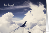Bon Voyage, looking out airplane window card