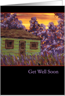 House in the Grass Get Well Soon Card