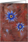 Blue Flowers Anniversary Card