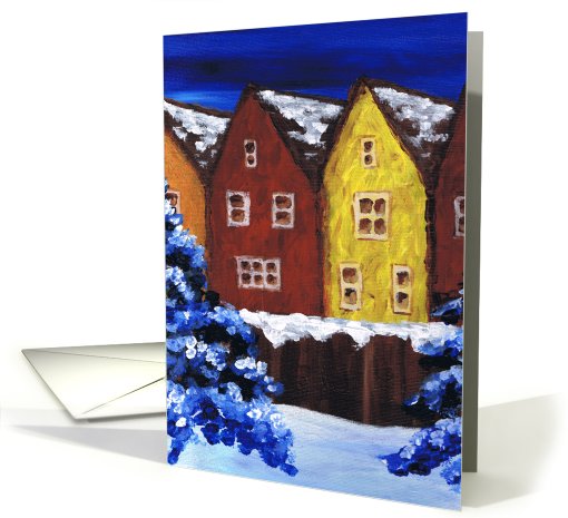 Houses in the Snow Blank card (104169)