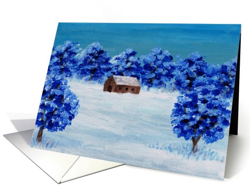 Barn in the Snow Blank card (109091)