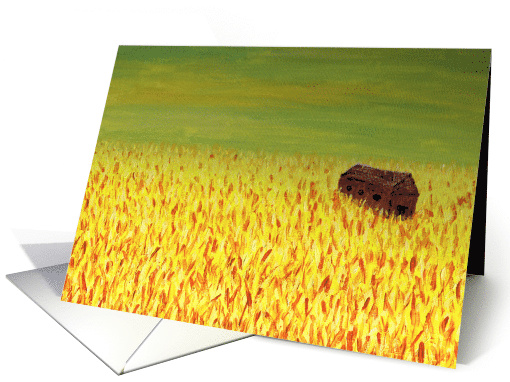 Barn in the Golden Field Birthday card (116966)