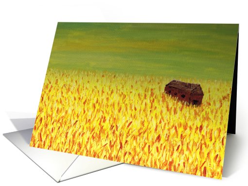 Barn in the Golden Field Thank You card (118056)