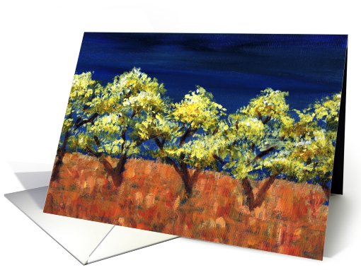 Yellow Trees Birthday card (118142)