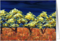 Yellow Trees Birthday Card