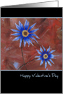Blue Flowers Valentine’s Day Card