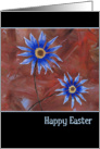 Blue Flowers Easter Card