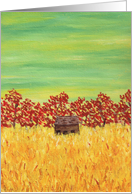 Cabin in the field Thank You Card