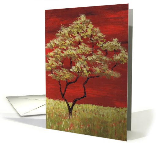 Green Tree Birthday card (169864)