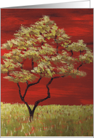 Green Tree Birthday Card