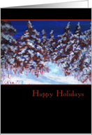 Winter Forest Happy Holidays Card