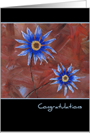 Blue Flowers Congratulations Card