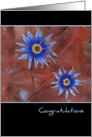 Blue Flowers Congratulations Card