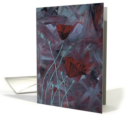 Poppies Thank You card (79063)