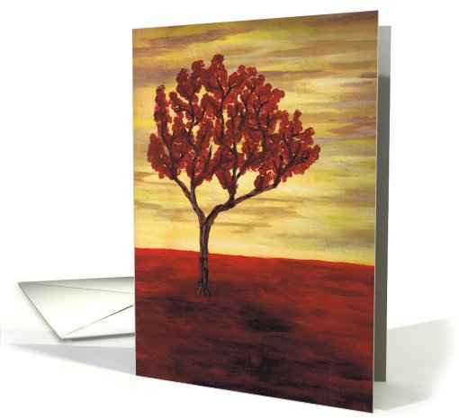 Red Tree Thank You card (80272)