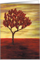 Red Tree Thank You Card