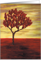 Red Tree Birthday Card