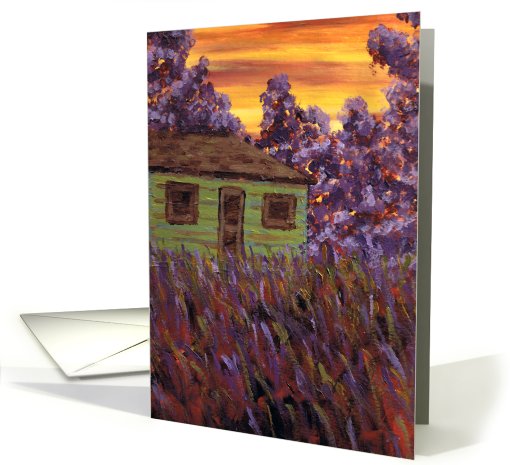 House in Long Grass Thank You card (80672)