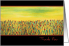 Field of Red Flowers Thank You Card