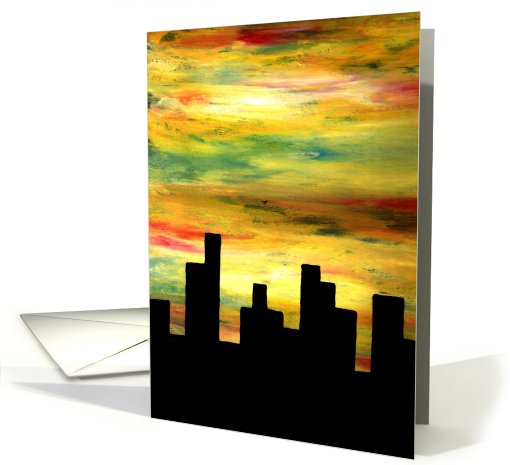 City Silhouette Thank You card (82536)