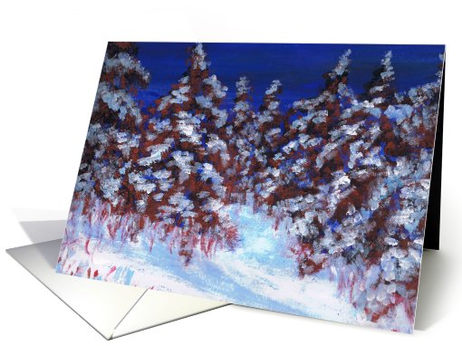 Snowy Forest Blank card (98024)