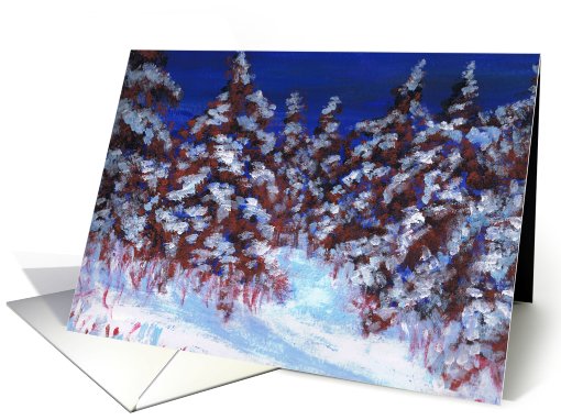 Snowy Forest Christmas card (98127)