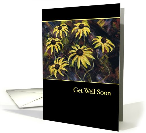 Yellow Flowers Get Well Soon card (98199)