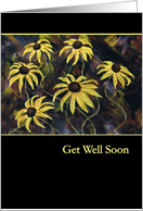Yellow Flowers Get Well Soon Card