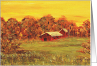 Old Red Barn Thank You Card