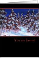 Snowy forest Christmas Invitation Card