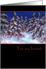 Snowy forest Christmas Invitation Card