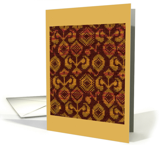 Knitted Damask (knitting group meeting) card (121689)