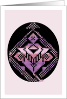 Knitted Patchwork Rose (blank inside) card